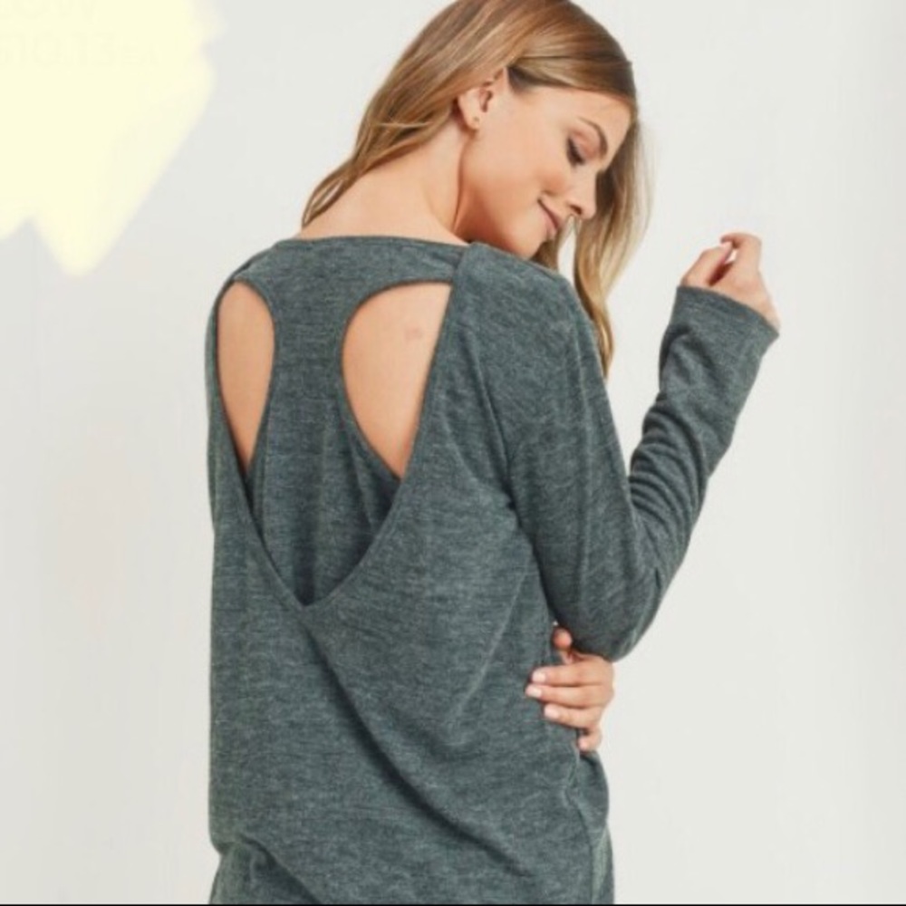 Racerback Relaxed Fit Top (Forest Green)